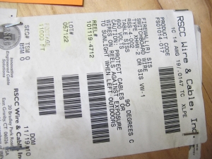 (5 PALLETS) MISC. ELECTRICAL WIRE, AND CABLE! (20+) INDIVIDUAL SPOOLS TO INCLUDE BUT NOT LIMITED TO: (1 SPOOL) CABLE, ELECTRICAL TYPE, 16 AWG SIZE, 600V RATING, COPPER MATERIAL, 3 CONDUCTOR, INSTRUMENTATION KIND. SHIELDED, CROSS-LINKED POLYETHYLENE INSULATED, RED, HYPALON (CSPE) JACKET, FIREWALL III, CABLE CODE J36, (6 SPOOLS) WIRE, ELECTRICAL TYPE, 14 AWG SIZE, 600V 90DEG C OPE RATING, RED COLOR, TEMP RATING, TINNED COPPER MATERIAL, SWITCHBOARD, SIS KIND. INSULATED, WITH HEAT, MOISTURE AND FLAME RESISTANT CROSS LINKED SYNTHETIC POLYMER CONSTRUCTION, ETC.. LOADING & HANDLING FEE $30-4077